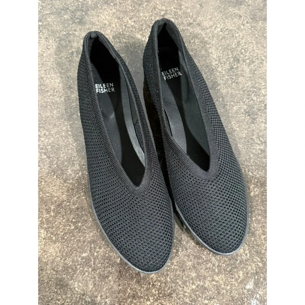 Eileen Fisher Heaven‎ Stretch Knit Wedge Ballet Flat Shoes Women's Size 10